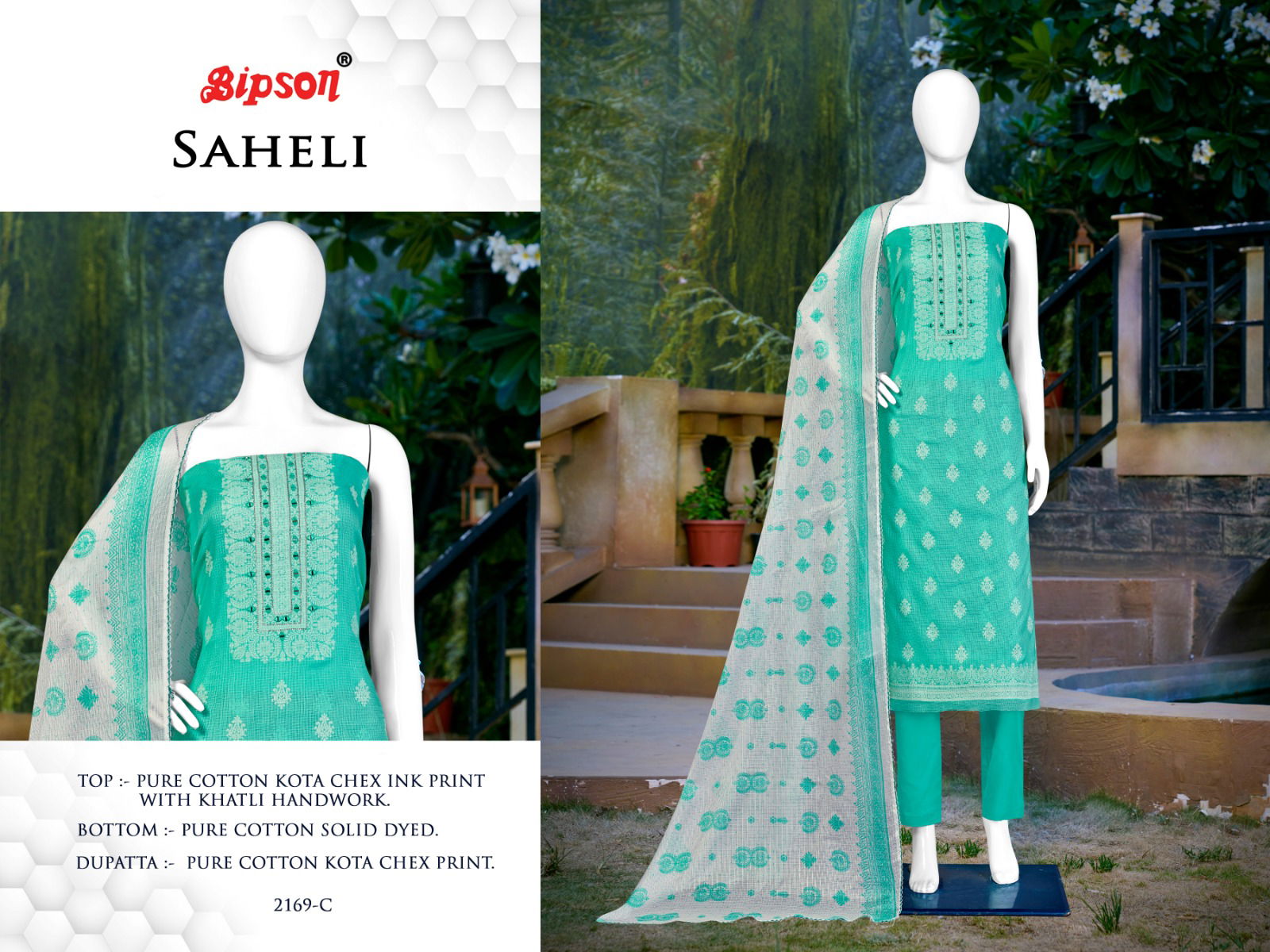 Saheli 2169 By Bipson Cotton Dress Material Catalog